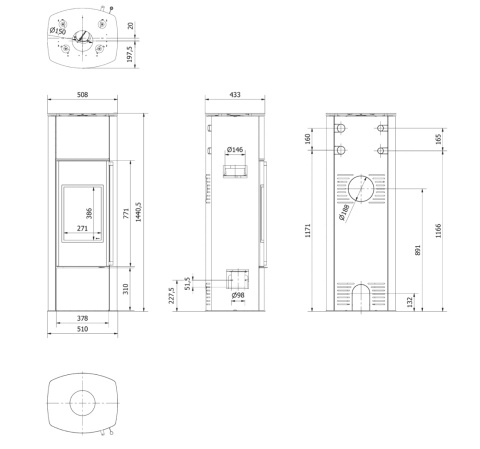 PIEC KOZA AB ENYO R 5,5 KW WYSOKI FI10/150 PIEC KOZA AB ENYO R 5,5 KW WYSOKI FI10/150