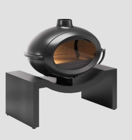 Piec wolnostojący INVICTA BRIO na ławie 1m antracyt ref. 6481-25