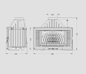 Wkład kominkowy INVICTA 840 HORIZONTAL ECO z szybrem, doprowadzenie powietrza ref. 9284-75-DP