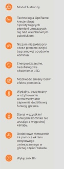OPTIFLAME KOMINEK ELEKTRYCZNY CAMPANA WHITE