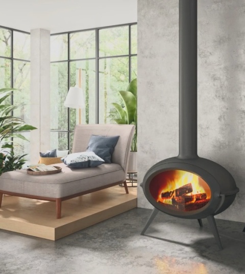 Piec wolnostojący INVICTA BRIO antracyt ref. 6481-44