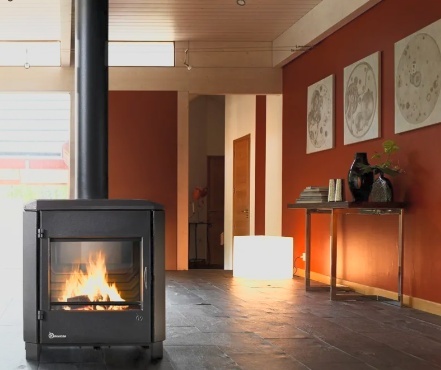 Piec wolnostojący INVICTA CAROLO doprowadzenie powietrza, antracyt ref. 9162-44-DP