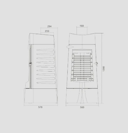 Piec wolnostojący INVICTA CHAMANE 10 antracyt ref. 6156-14