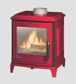 Piec wolnostojący INVICTA SEDAN S czerwona/kremowa emalia ref. 9450-47