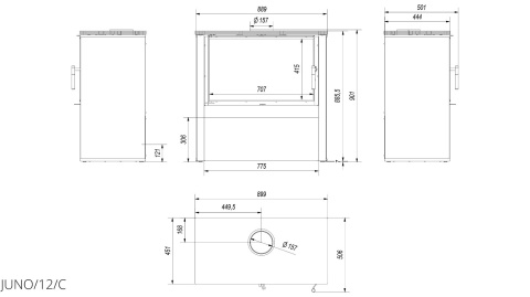 KRATKI PIEC JUNO 12 PANEL CZARNY KRATKI PIEC JUNO 12 PANEL CZARNY
