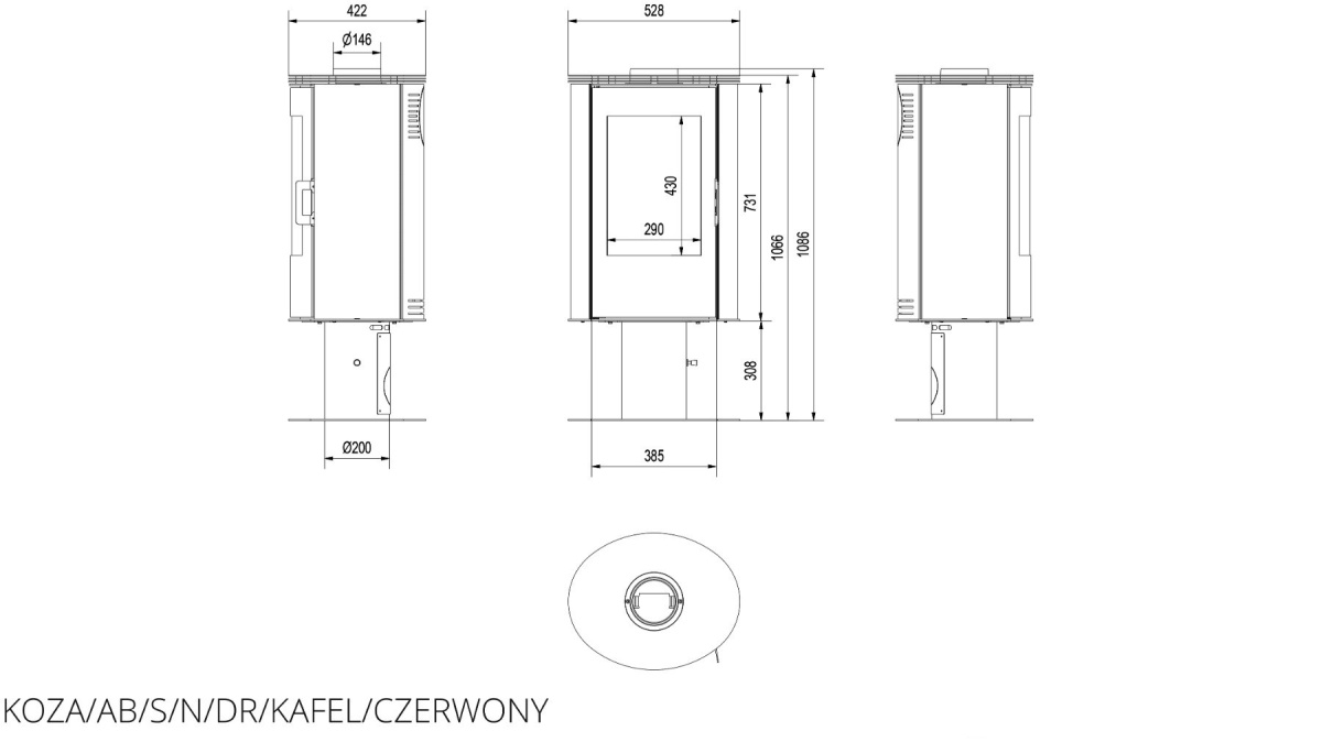 KRATKI PIEC KOZA AB S/N/DR KAFEL CZERWONY KRATKI PIEC KOZA AB S/N/DR KAFEL CZERWONY