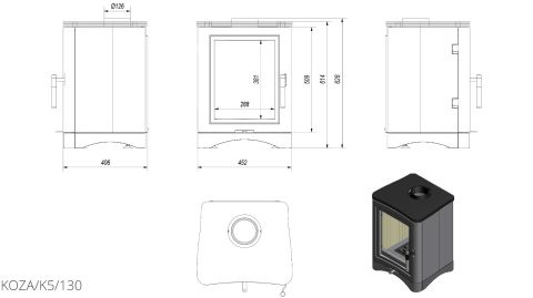 KRATKI PIEC KOZA K5 FI 130 KRATKI PIEC KOZA K5 FI 130