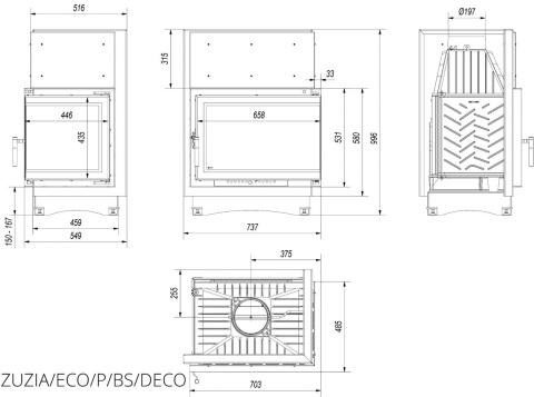 KRATKI WKŁAD KOMINKOWY ZUZIA ECO 12 PRAWY BS DECO KRATKI WKŁAD KOMINKOWY ZUZIA ECO 12 PRAWY BS DECO