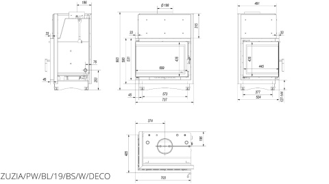 KRATKI WKŁAD KOMINKOWY ZUZIA PW 19 LEWY BS DECO KRATKI WKŁAD KOMINKOWY ZUZIA PW 19 LEWY BS DECO