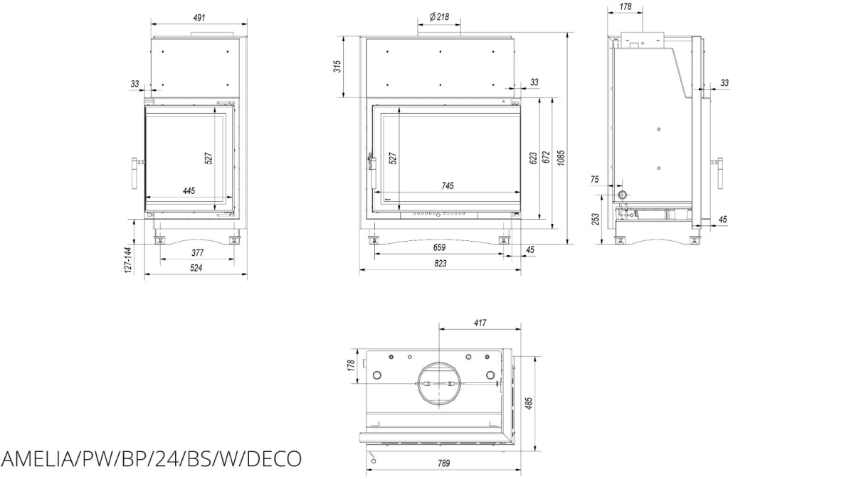 KRATKI WKŁAD KOMINKOWY AMELIA PW 24 PRAWY BS DECO KRATKI WKŁAD KOMINKOWY AMELIA PW 24 PRAWY BS DECO