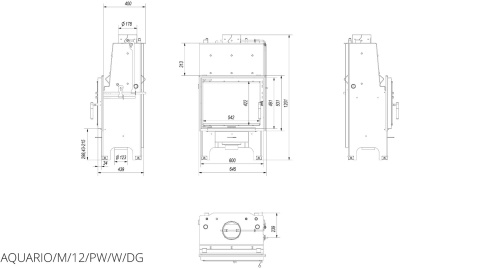 KRATKI WKŁAD KOMINKOWY AQUARIO M12 PW GLASS KRATKI WKŁAD KOMINKOWY AQUARIO M12 PW GLASS