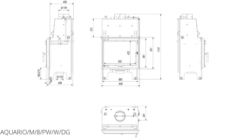 KRATKI WKŁAD KOMINKOWY AQUARIO M8 PW GLASS KRATKI WKŁAD KOMINKOWY AQUARIO M8 PW GLASS