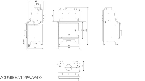 KRATKI WKŁAD KOMINKOWY AQUARIO Z10 PW GLASS KRATKI WKŁAD KOMINKOWY AQUARIO Z10 PW GLASS