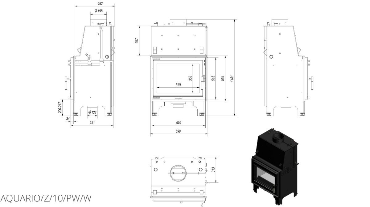 KRATKI WKŁAD KOMINKOWY AQUARIO Z10 PW KRATKI WKŁAD KOMINKOWY AQUARIO Z10 PW