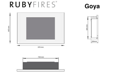 RUBYFIRES BIOKOMINEK GOYA MDF RUBYFIRES BIOKOMINEK GOYA MDF