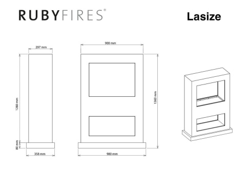 RUBYFIRES BIOKOMINEK LASIZE MDF RUBYFIRES BIOKOMINEK LASIZE MDF