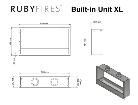 RUBYFIRES WKŁAD BIOKOMINKOWY XL DWUSTRONNY RUBYFIRES WKŁAD BIOKOMINKOWY XL DWUSTRONNY