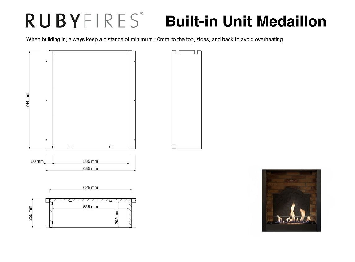 RUBYFIRES WKŁAD BIOKOMINKOWY L MUR MEDALION RUBYFIRES WKŁAD BIOKOMINKOWY L MUR MEDALION