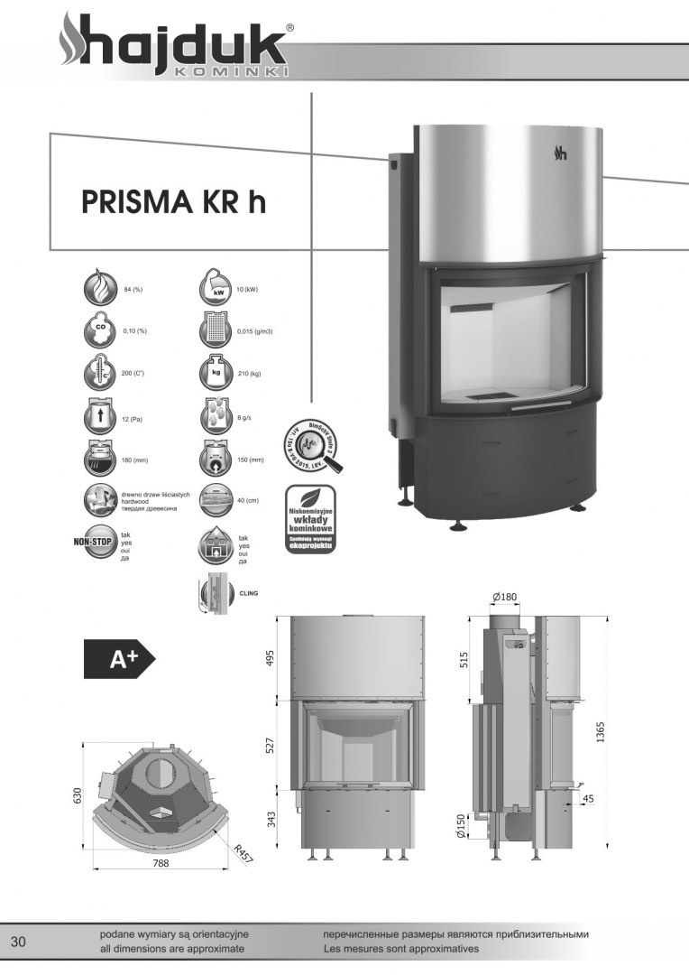 HAJDUK WKŁAD KOMINKOWY PRISMA KRH HAJDUK WKŁAD KOMINKOWY PRISMA KRH