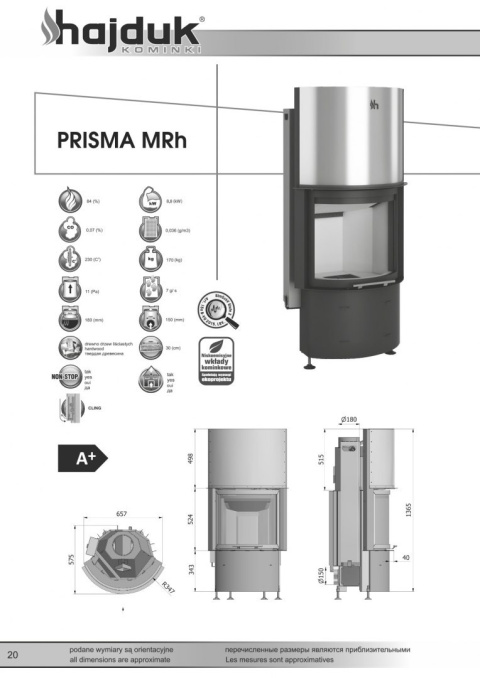 HAJDUK WKŁAD KOMINKOWY PRISMA MRH HAJDUK WKŁAD KOMINKOWY PRISMA MRH