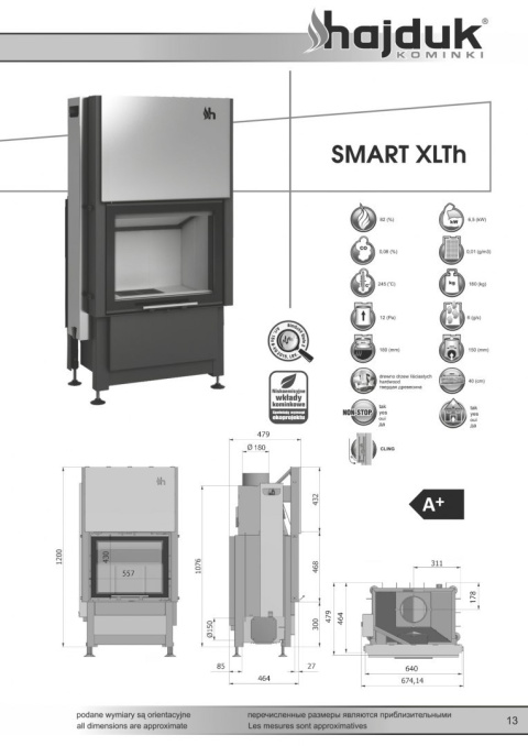 HAJDUK WKŁAD KOMINKOWY SMART XLTH HAJDUK WKŁAD KOMINKOWY SMART XLTH