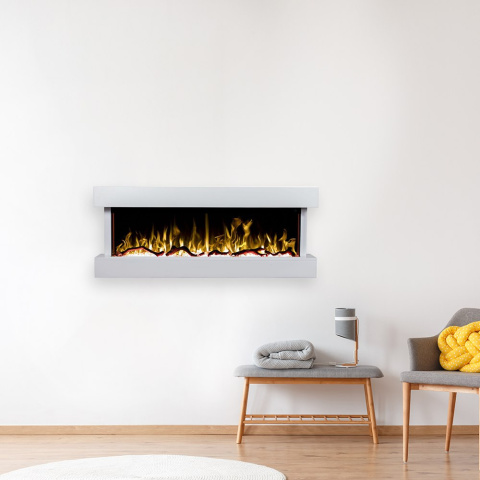 AFLAMO KOMINEK ELEKTRYCZNY MODENA WHITE / BLACK AFLAMO KOMINEK ELEKTRYCZNY MODENA WHITE / BLACK