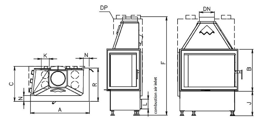 KOBOK WKŁAD KOMINKOWY CORNER 730/510 BS/450 SM SO LEWY KOBOK WKŁAD KOMINKOWY CORNER 730/510 BS/450 SM SO LEWY