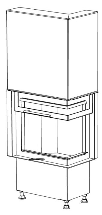 KOBOK WKŁAD KOMINKOWY CORNER VD GILOTYNA 650/510 BS/380 PRAWY KOBOK WKŁAD KOMINKOWY CORNER VD GILOTYNA 650/510 BS/380 PRAWY