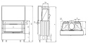 KOBOK WKŁAD KOMINKOWY HORIZONTAL VD GILOTYNA 1070/510