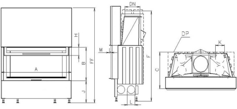 KOBOK WKŁAD KOMINKOWY HORIZONTAL VD GILOTYNA 1270/510 SM KOBOK WKŁAD KOMINKOWY HORIZONTAL VD GILOTYNA 1270/510 SM