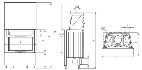 KOBOK WKŁAD KOMINKOWY HORIZONTAL VD GILOTYNA 670/510 SM KOBOK WKŁAD KOMINKOWY HORIZONTAL VD GILOTYNA 670/510 SM