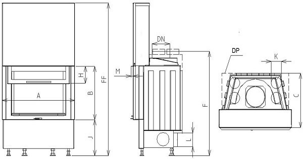 KOBOK WKŁAD KOMINKOWY MIDI VD GILOTYNA 670/510 SM KOBOK WKŁAD KOMINKOWY MIDI VD GILOTYNA 670/510 SM