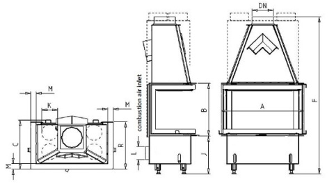 KOBOK WKŁAD KOMINKOWY VISION LD 730/510 SM BS/450 KOBOK WKŁAD KOMINKOWY VISION LD 730/510 SM BS/450