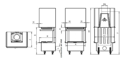 KOBOK WKŁAD KOMINKOWY VISION VD GILOTYNA 625/510 KOBOK WKŁAD KOMINKOWY VISION VD GILOTYNA 625/510