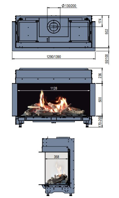 FABER KOMINEK GAZOWY MATRIX 1050/500 III FABER KOMINEK GAZOWY MATRIX 1050/500 III