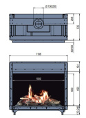 FABER KOMINEK GAZOWY MATRIX 1050/650 I