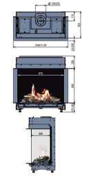 FABER KOMINEK GAZOWY MATRIX 800/650 III