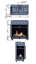 FABER KOMINEK GAZOWY MATRIX 800/650 II