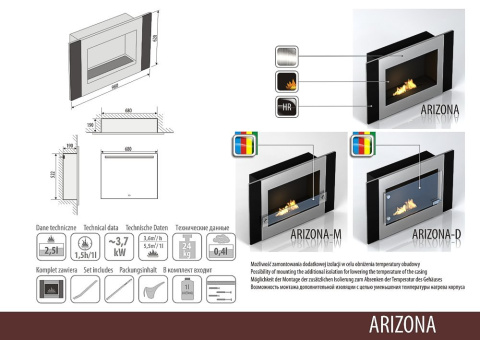 MCJ BIOKOMINEK ARIZONA Z DODATKOWĄ IZOLACJĄ MCJ BIOKOMINEK ARIZONA Z DODATKOWĄ IZOLACJĄ