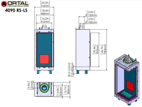 ORTAL KOMINEK GAZOWY CLEAR 40H90 RS ORTAL KOMINEK GAZOWY CLEAR 40H90 RS
