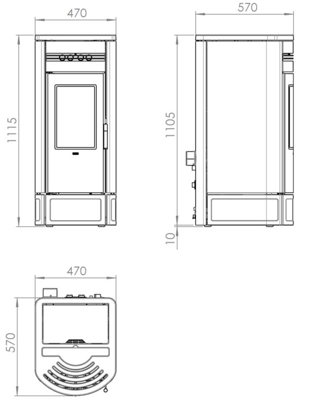 Piec na pellet Klover Syle 140